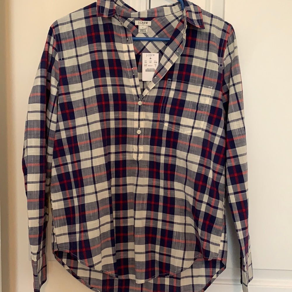 J Crew plaid pullover